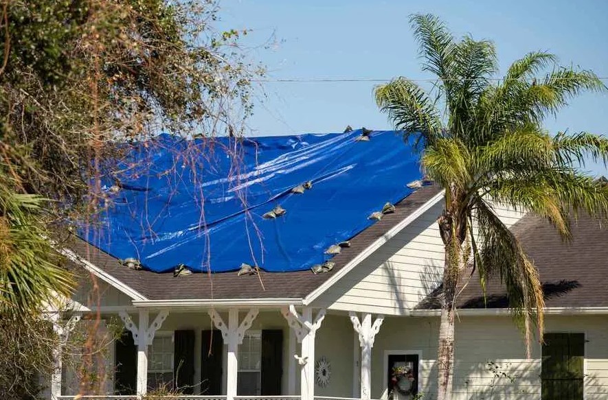 temporary roof tarp in Indiana