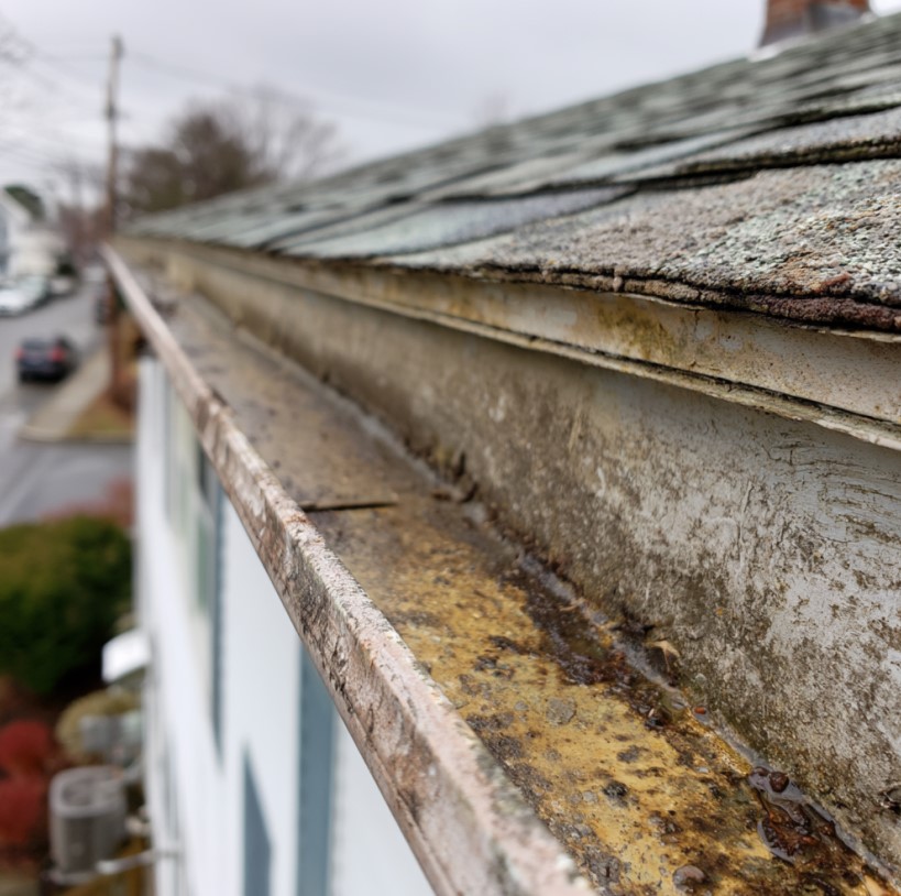 rust spots on gutters
