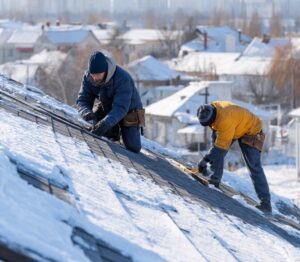 winter roof replacement in Indiana