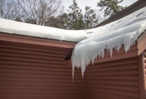 ice dam on roof in Indiana