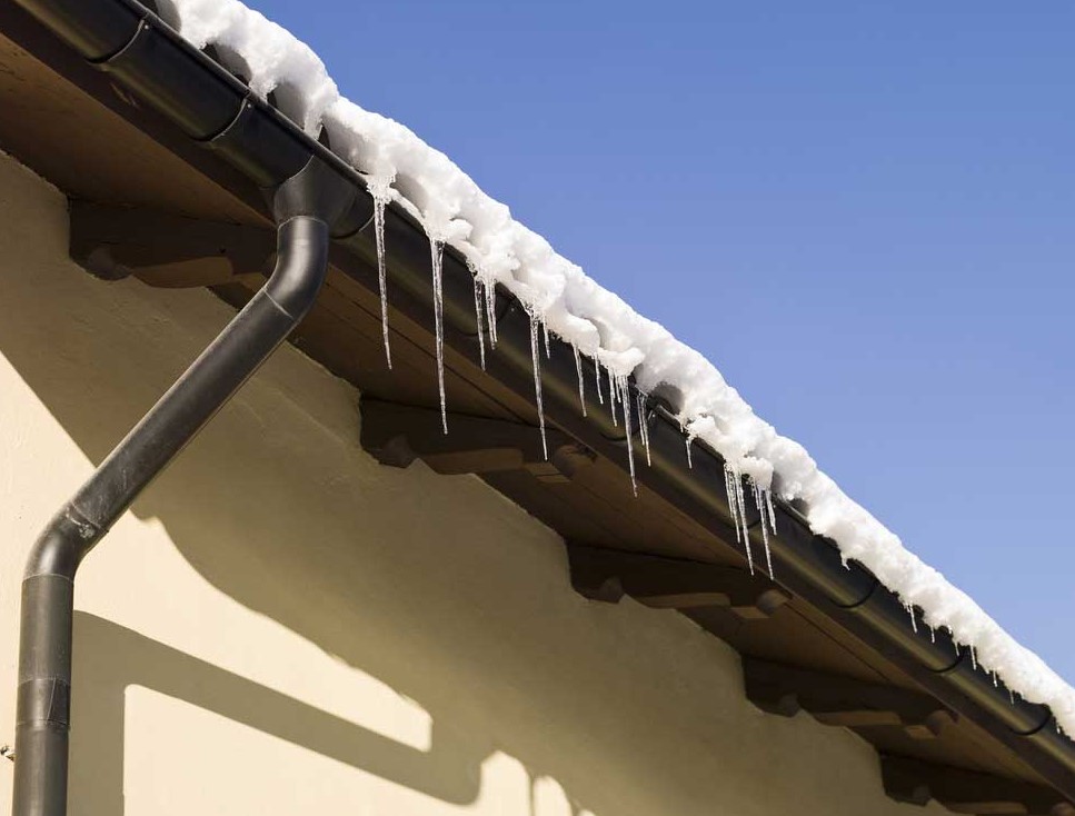 icicles along gutters